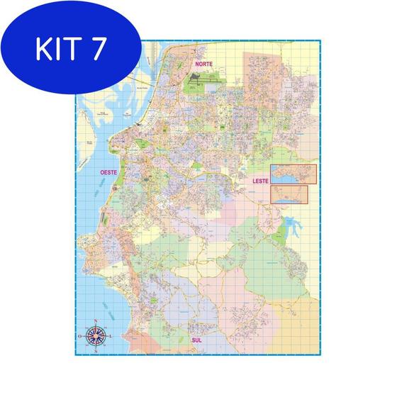 Kit 7 Mapa Cidade Porto Alegre - Multimapas - Mapas - Magazine Luiza