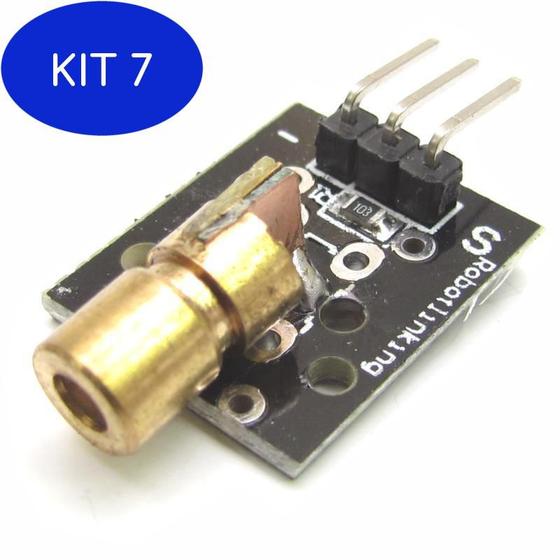 Imagem de Kit 7 Módulo Laser Keyes Ky-008 - Arduino Robótica Automação