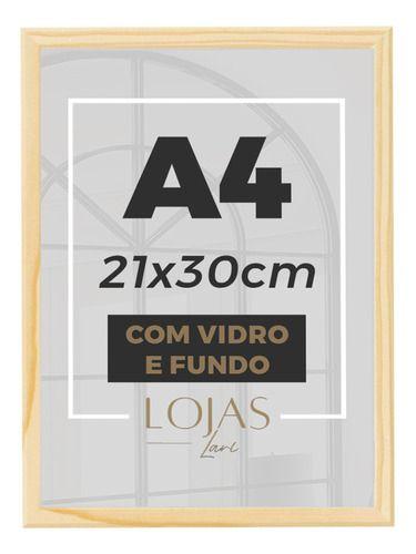 Imagem de Kit 7 Molduras A4 21x30 Porta Certificado Diploma Foto Vidro