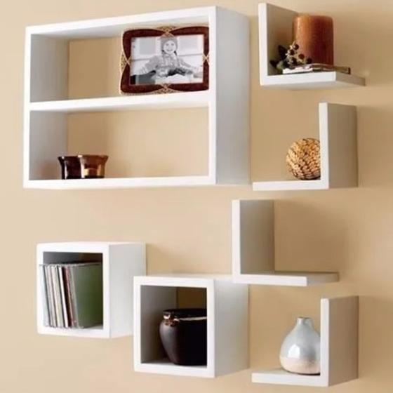 Kit 7 Nichos Em Cubo E L Prateleira Suspensa Casa Sala Enfeite Quarto Gamer Menor preço em Kit 7 Nichos Em Cubo E L Prateleira Suspensa Casa Sala Enfeite Quarto Gamer