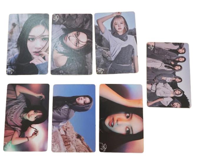 Imagem de Kit 7 Photocards Nmixx Idol Kpop Colecionáveis Dupla Face (8x5cm)