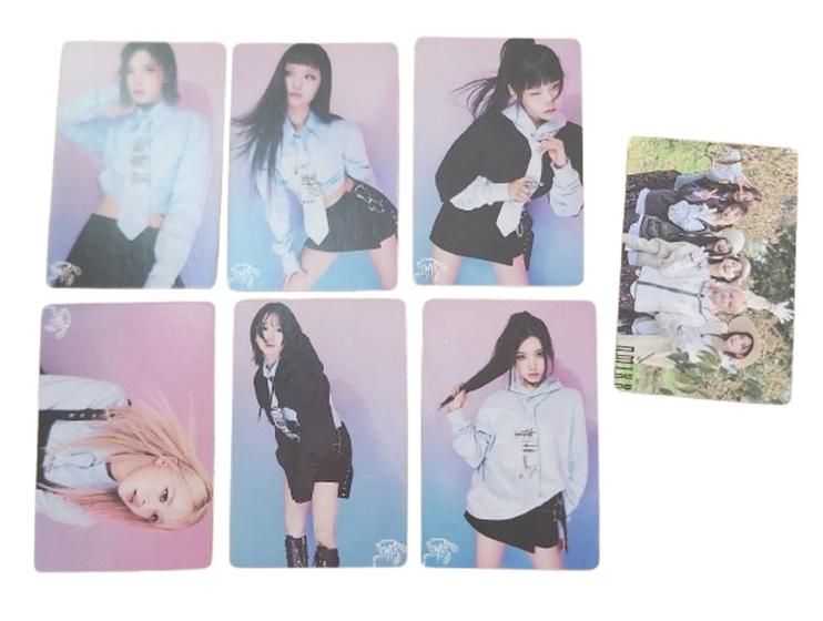 Imagem de Kit 7 Photocards Nmixx Idol Kpop Colecionáveis Dupla Face (8x5cm)