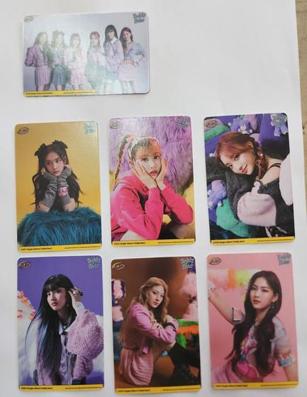 Imagem de Kit 7 Photocards Stayc Teddy Bear Colecionáveis Foto Idol Kpop 8x5cm