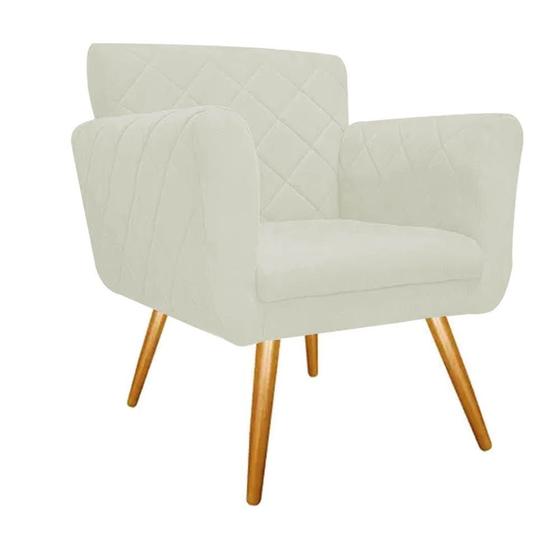 Imagem de Kit 7 Poltronas Cadeira Decorativa Cloe  Pé Palito Para Sala de Estar Recepção Escritório Corinho Branco - KDAcanto Móveis