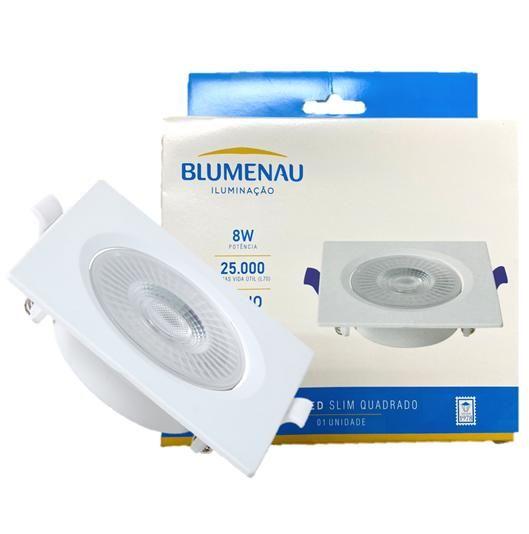 Imagem de Kit 7 Spot Super Led Quadrado Embutir 8w Branco Neutro 4100K