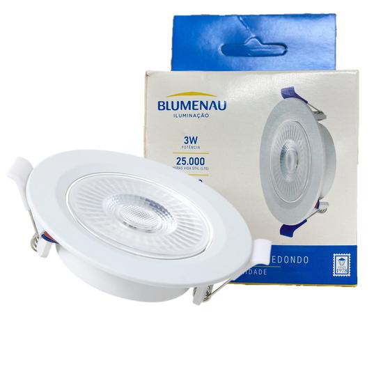 Imagem de Kit 7 Spot Super Led Redondo Embutir 3w Branco Frio 6500k