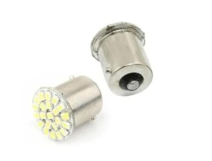 Imagem de Kit 70 Lampadas Luz Ré Placa 1 Polo 22 Led 1156 Universal