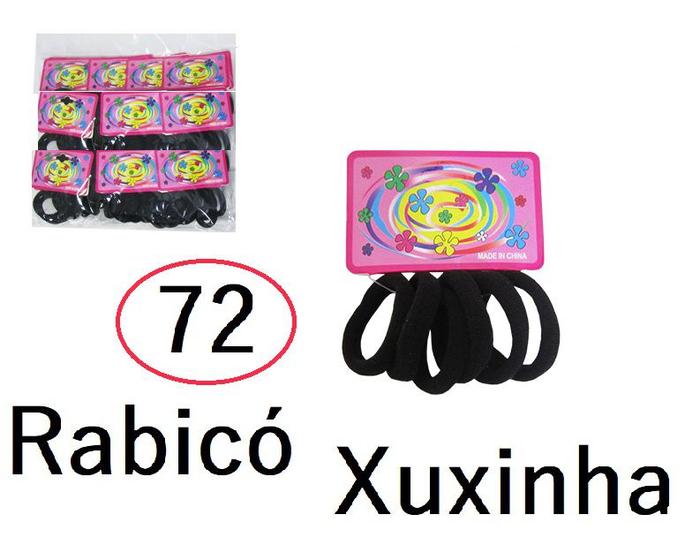 Kit 72 Unidades Liga Elástico Meia Xuxinha Preto para Prender os Cabelos -  KOPECK - Elástico para Cabelo - Magazine Luiza