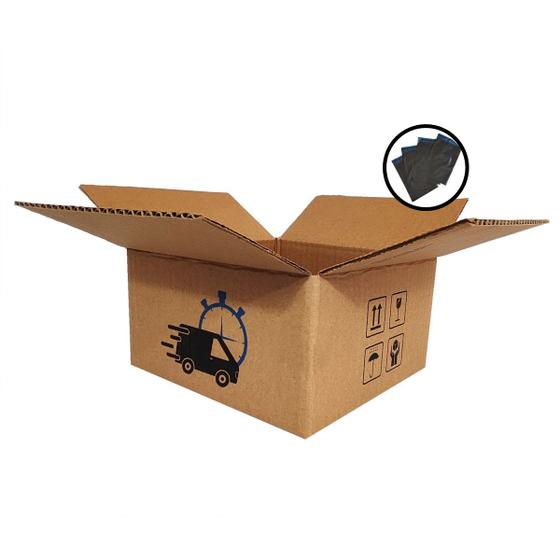 Imagem de Kit 75 Caixas de Papelão Personalizadas 20x20x10 P/E-commerce Reforçada