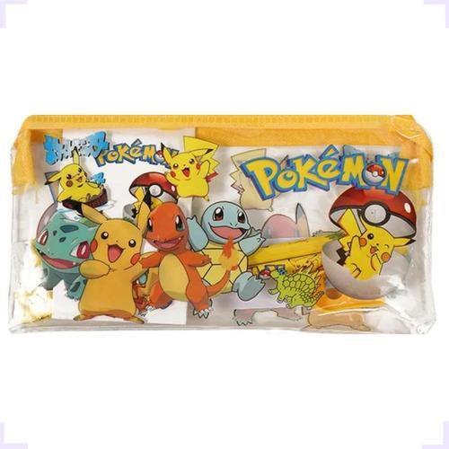 Imagem de Kit 7Pc Escolar Infantil Pokemon Pikachu Volta As Aulas