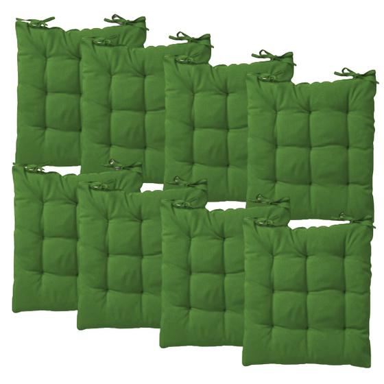 Imagem de Kit 8 Almofadas Assento Sofá Cadeira Futton Design Liso Sofisticado Resistente