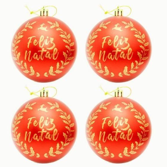 Imagem de Kit 8 Bolas De Natal Acetado Ramo 8Cm Decoração Árvore