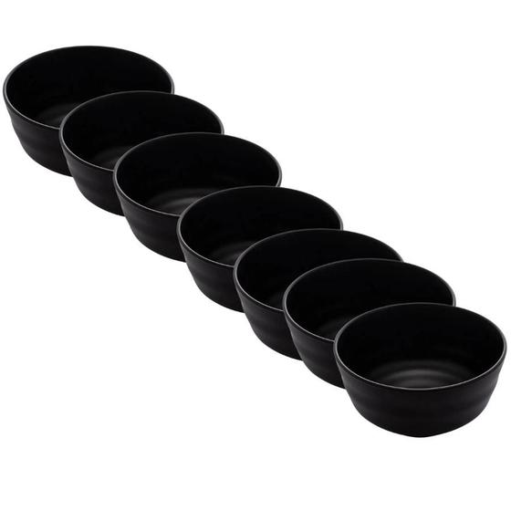 Imagem de KIT 8 Bowl De Melamina Preto Lyor 13cm