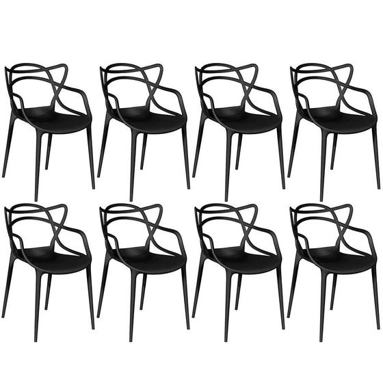 Imagem de Kit 8 Cadeiras Allegra - Preto