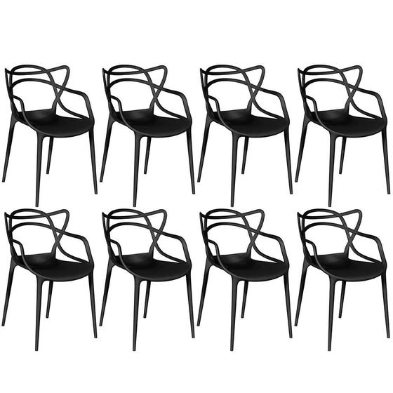 Imagem de Kit 8 Cadeiras Allegra - Preto