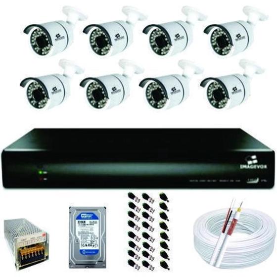 Imagem de Kit 8 Câmeras de segurança  + dvr 08 canais Full HD 1080N 5 x 1