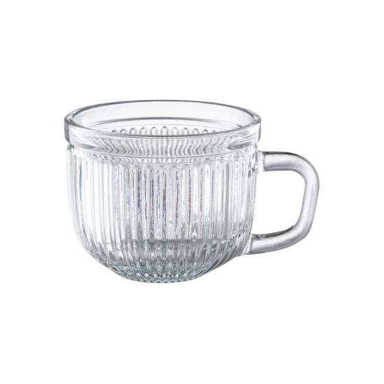 Imagem de Kit 8 Caneca Xicara Para Chá Café De Vidro 255ml Rivieira