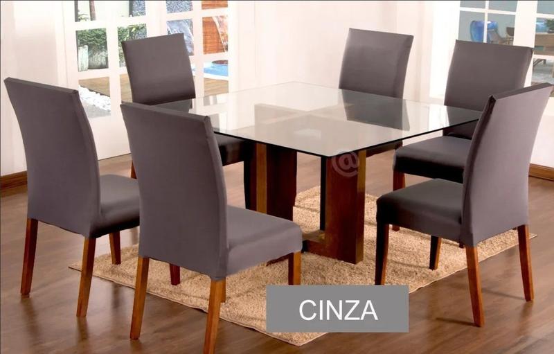 Kit 8 Capas Cadeira Jantar Super Luxo Decoração Elegante Menor preço em Kit 8 Capas Cadeira Jantar Super Luxo Decoração Elegante