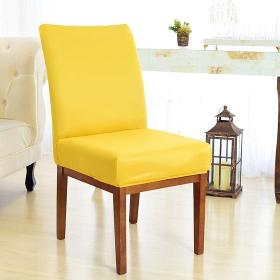 Imagem de Kit 8 Capas para Cadeira Sala De Jantar Amarelo