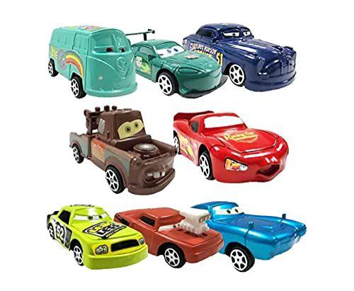 Imagem de kit 8 carrinhos fricção filme carros 3 relampago mcqueen