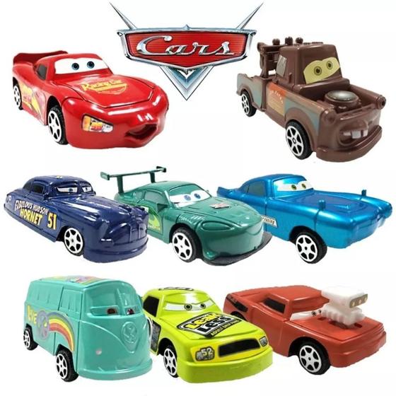 Kit 8 Carrinhos Relâmpago Mcqueen Disney Carros Brinquedos - Sports Car ...