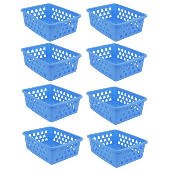 Imagem de Kit 8 Cestos Multiuso Grande ul 25X7X19Cm Pp 1034 Uninjet