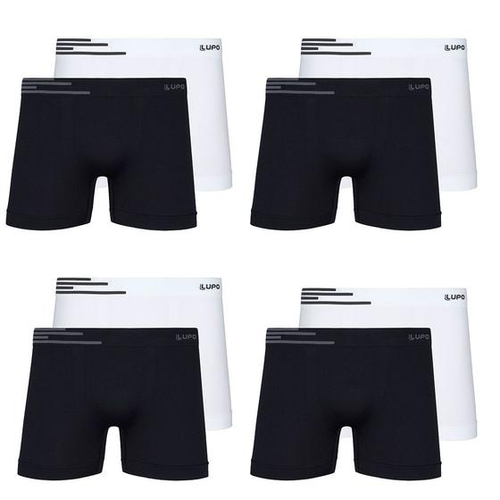 Imagem de Kit 8 Cueca Lupo Box Microfibra Sem Costura Masculina 