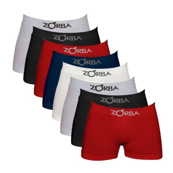 Kit 8 Cuecas Box Zorba Algodão Varias Cores Menor preço em Kit 8 Cuecas Box Zorba Algodão Varias Cores