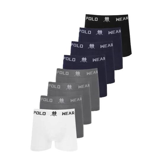 Imagem de Kit 8 Cuecas PoloWear de Microfibra Sortidas Sem Costura