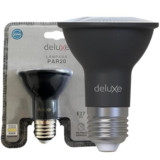 Imagem de Kit 8 Lampada Led Par20 Preto 7w Branco Neutro 4000K E27 Bivolt