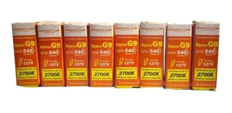 Kit 8 Lâmpadas Halopin Halógenas 40w 2700k 110V Menor preço em Kit 8 Lâmpadas Halopin Halógenas 40w 2700k 110V