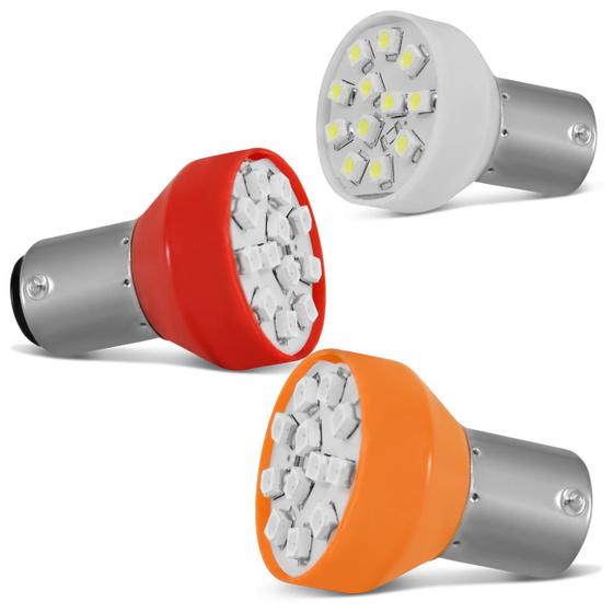 Kit 8 Lâmpadas Leds Tuning Lanterna Traseira Pisca Seta Ré Menor preço em Kit 8 Lâmpadas Leds Tuning Lanterna Traseira Pisca Seta Ré