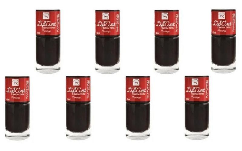Imagem de Kit 8 Lip Tint Labial Cor 03 Morango 10ml - Ramona Make Up