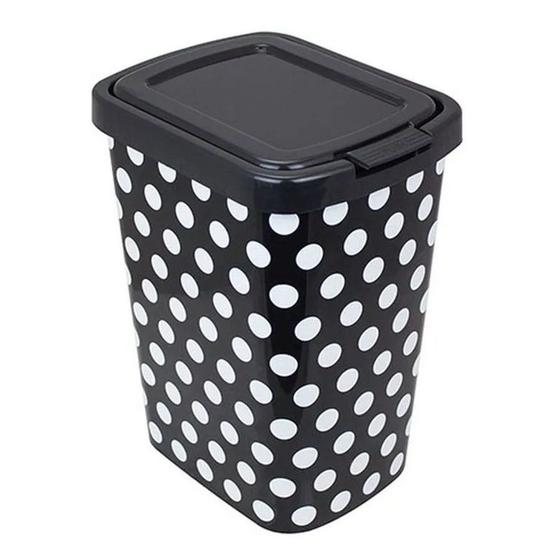 Imagem de Kit 8 Lixeiras 9L Com Tampa Click Metalizado Arqplast C/ NF