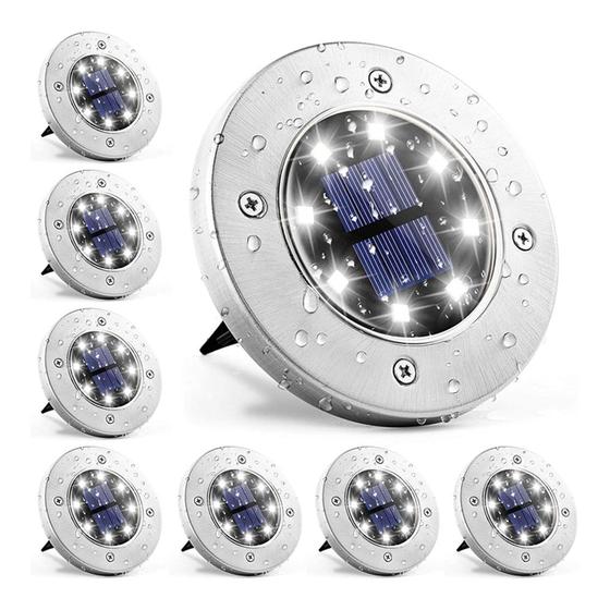 Kit 8 Luminárias Espeto Externas Led Solar Para Jardim Krilmall