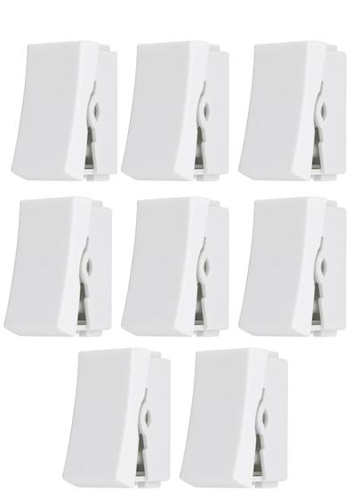 Imagem de Kit 8 Modulo Interruptor Simples Branco Steck Stella 868010