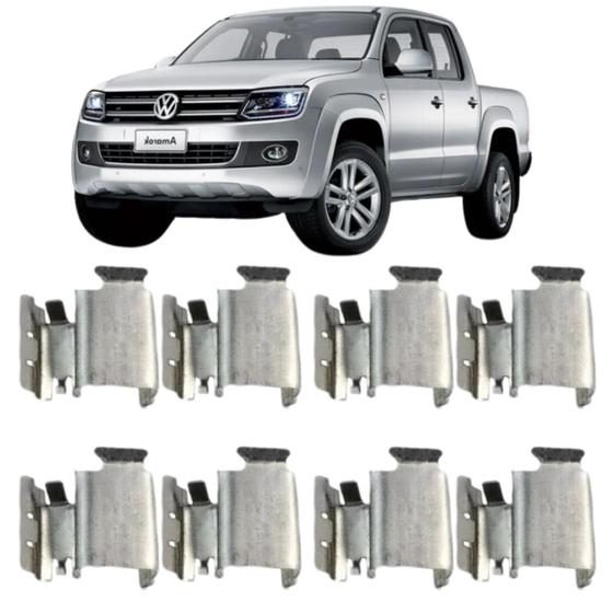Imagem de Kit 8 mola alinhador trava pastilha freio bosch dianteiro vw amarok 2.0 10/22 - stilo 1.8 02/10 - transit corolla 09/13