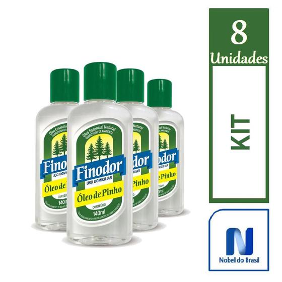 Imagem de Kit 8 Óleo essencial natural Finodor Óloe de Pinho 140ml