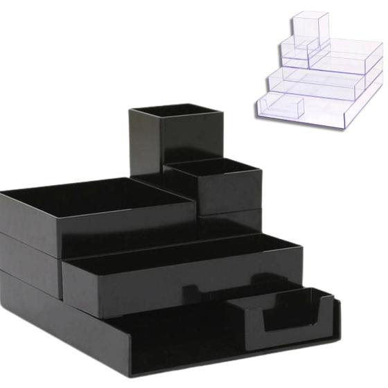 Imagem de Kit 8 Organizador Modular 8 Peças Gaveta Multiuso Acessórios