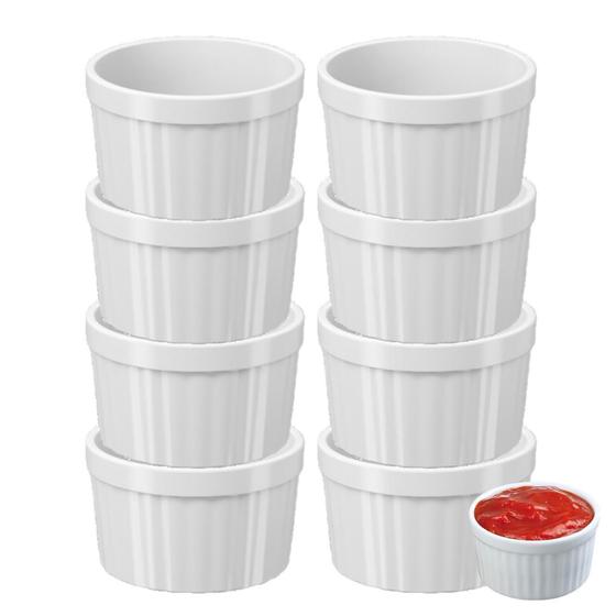 Imagem de Kit 8 pcs Molheira Ramekin Potinhos Pote Molho Petisco Coza 150ml Tigela Bowl Uno