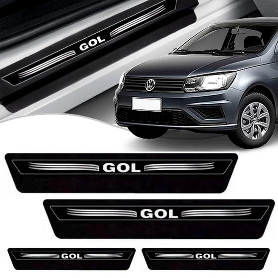 Imagem de Kit 8 Peças Soleira Adesivo Porta Vw Gol 4 Portas G6 G7 G8