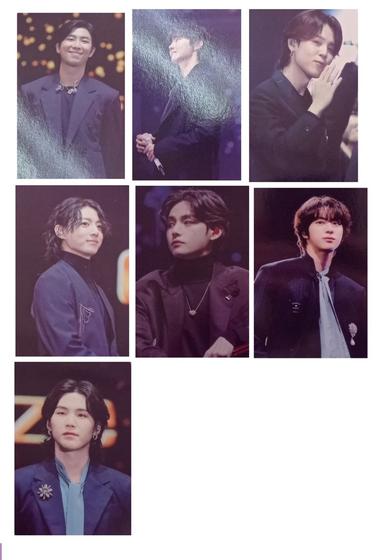 Imagem de Kit 8 Photocards Bts Idol Kpop Colecionáveis Dupla Face (8x5cm)