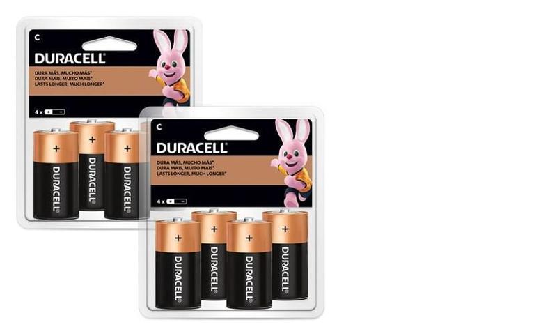 Imagem de Kit 8 Pilhas C Media Duracell Alcalina Lr14 1.5V Brinquedo