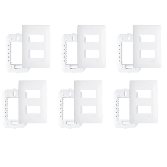 Imagem de Kit 8 Placas 4x2 2 Módulo Distanciados Com Suporte Habitat - Fame