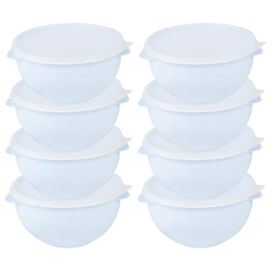 Imagem de Kit 8 Potes Médio Redondo C/ Tampa Biovita Multiuso 1000ml Design Funcional Prático  Resistente