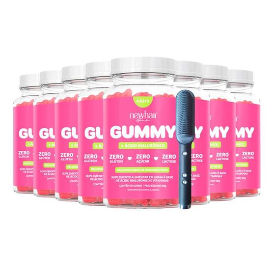 Imagem de Kit 8 Potes Suplemento Vitamina Capilar - New Hair Gummy