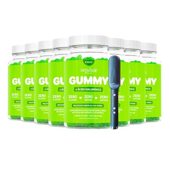 Imagem de Kit 8 Potes Suplemento Vitamina Capilar - New Hair Gummy