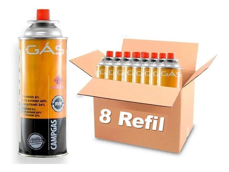 Kit 8 refil gás butano buddy volcano 227g Menor preço em Kit 8 refil gás butano buddy volcano 227g