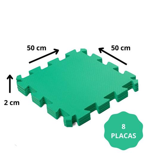 Imagem de KIT 8 TATAMES EVA 50x50 20mm VERDE