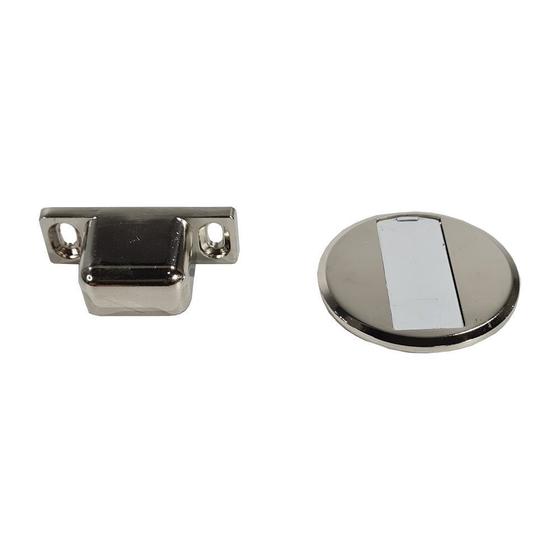 Imagem de Kit 8 Un Fixador Prendedor de Porta MAGNETICO Slim cromado